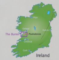 Irlande, Co Clare, The Burren, Poulnabrone Dolmen, Situation